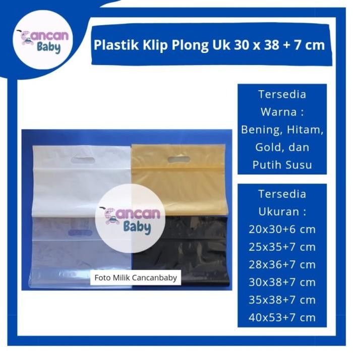 (Allthebest) Plastik Klip Plong Pond 30x38+7 Gold Emas Ziplock Zipper Baju Celana