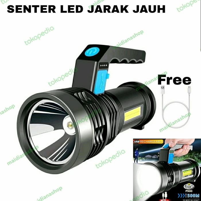 Senter LED+COB Jarak jauh Super Terang / Senter Tangan LED COB MX-7501