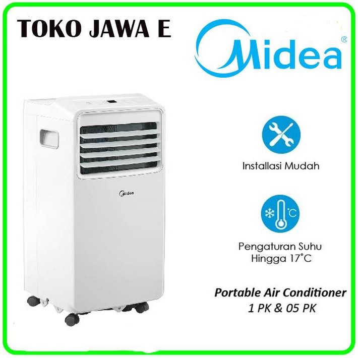 AC PORTABLE 1/2 PK MIDEA MPHA-05 CRN7 LOW WATT 560W - Garansi 10 Th