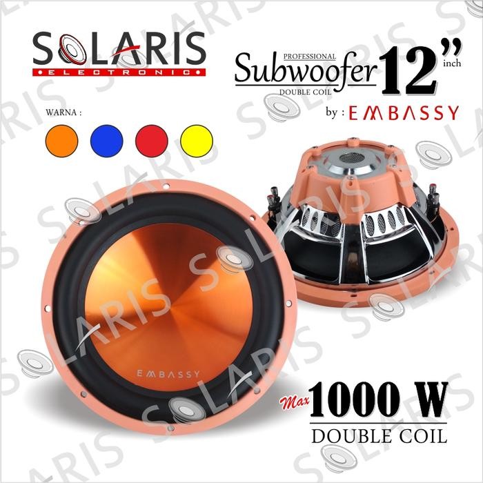Terlaris Subwoofer 12 Inch 1000 Watt Embassy Ey-128 Original