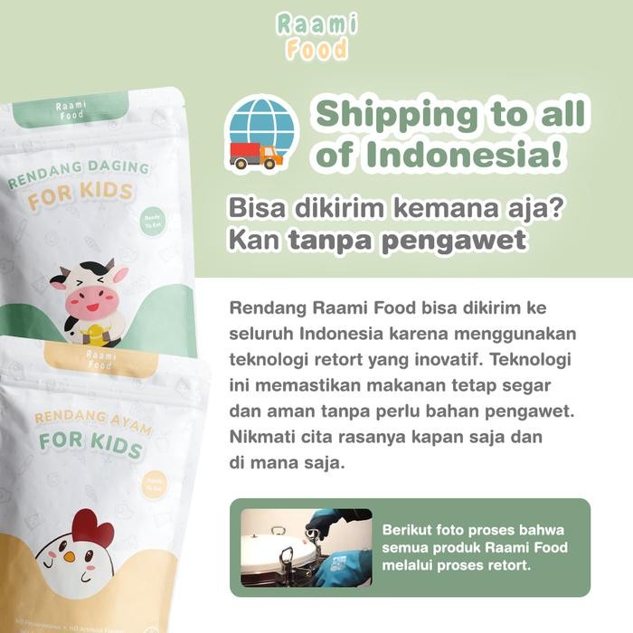 

Raami Food - Paket Berlima Rendang Ayam Suwir Tidak Pedas No Msg