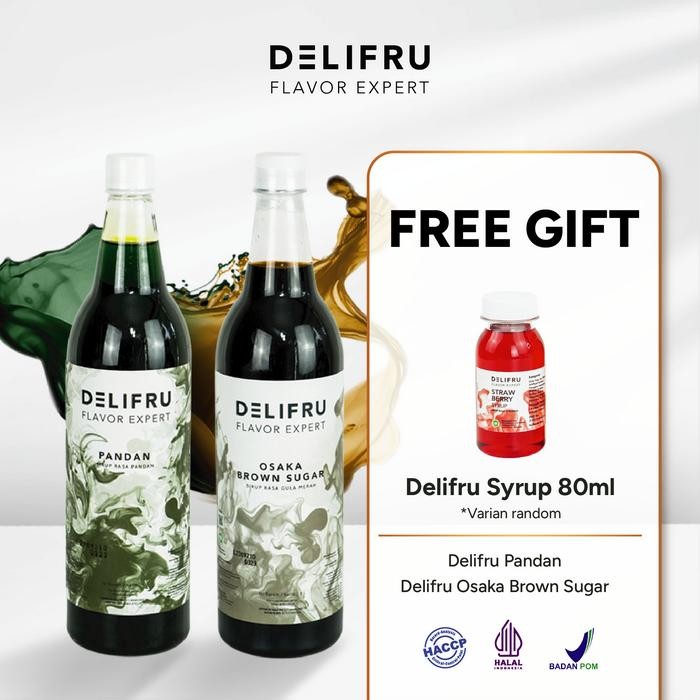 

Paket Bundling Syrup Delifru 2L Sirup Pandan 1L + Osaka Brown Sugar 1L