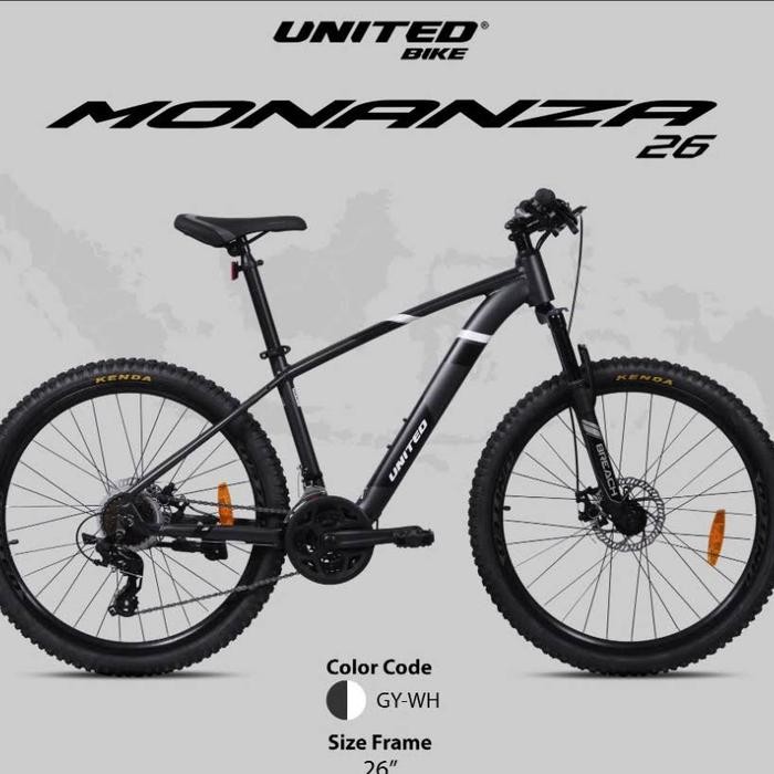 Sepeda Ung Mtb United Monanza 26 Inch Alloy 24 Speed Rem Cakram