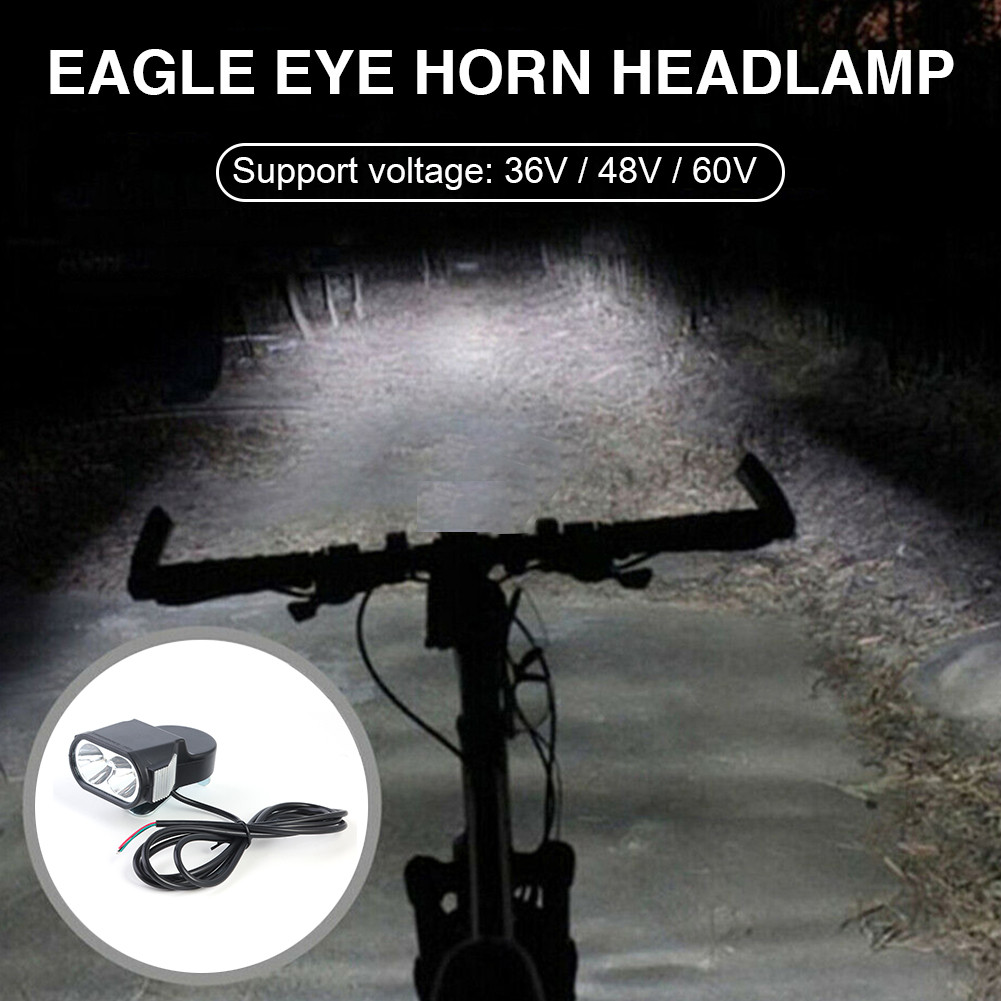 Terlaris, LED Front Lamp 36V 48V 60V E-Bike  Bicycle Flashlight