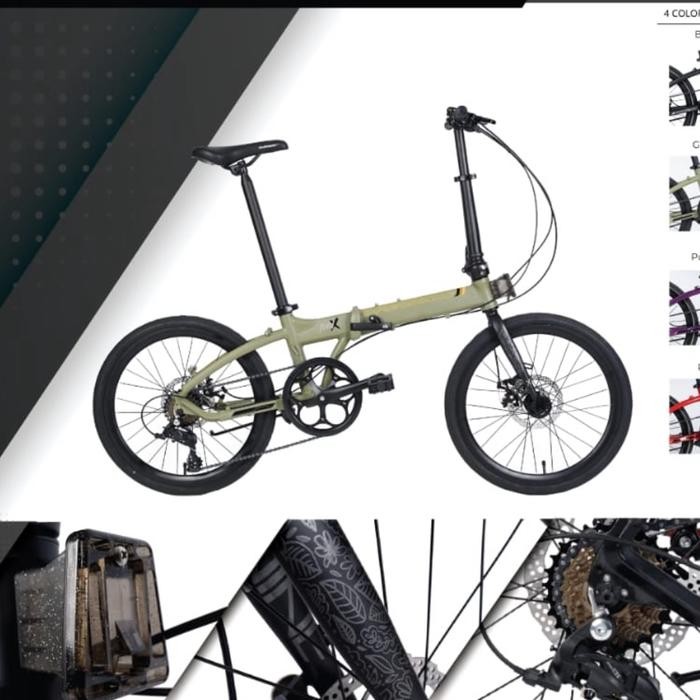 Sepeda Lipat Folding Bike Element Camp Fold X9 8 Speed