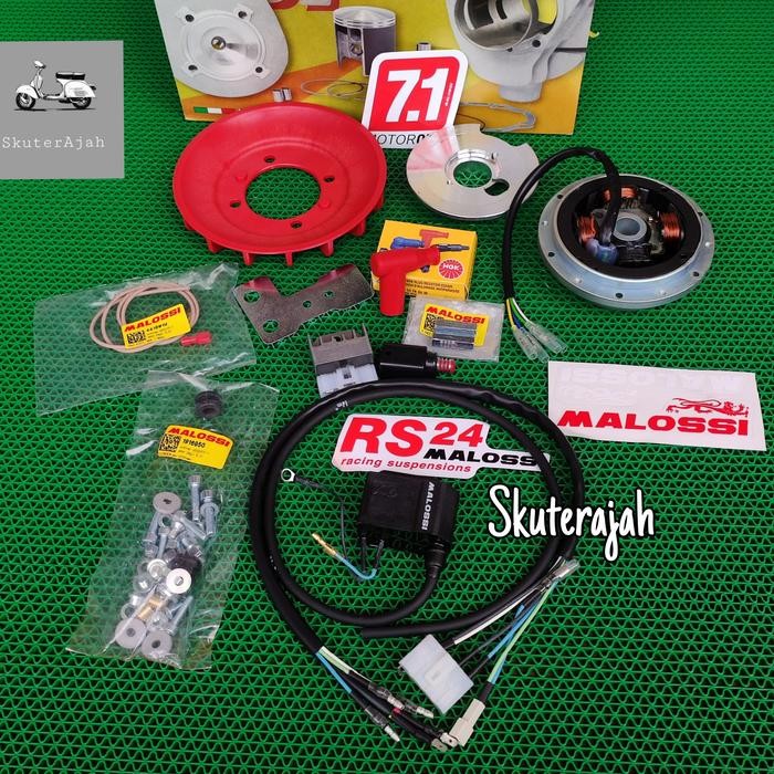PENGAPIAN SET MALOSSI VESPOWER CONE 19 UNTUK VESPA SMALLFRAME PTS