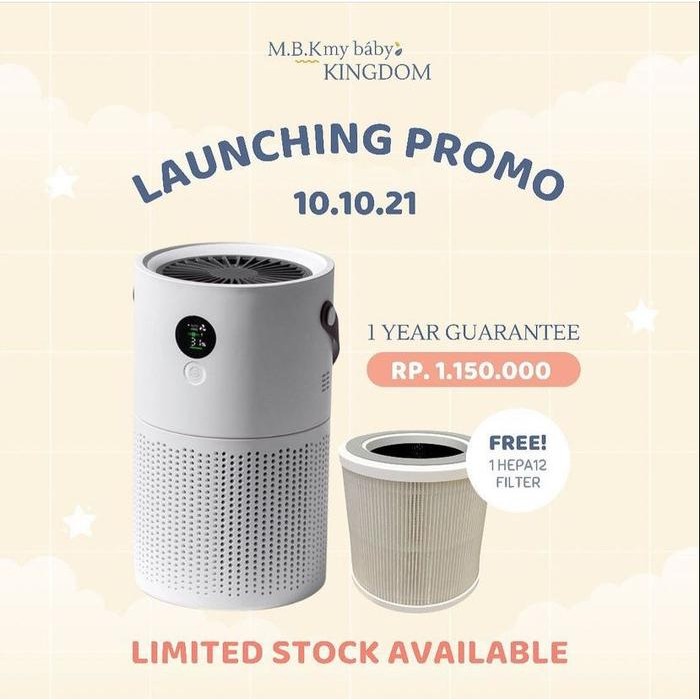 Portable Air Purifier My Baby Kingdom (Free Extra Hepa12)