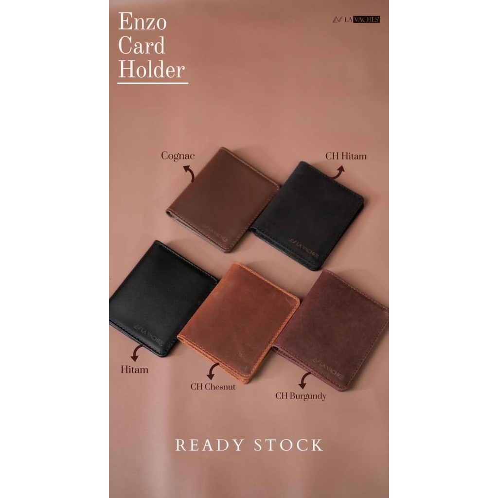 

ORIGINAL La Vaches' Leather - Enzo Card er - Dompet Kartu Kulit Asli READY STOCK