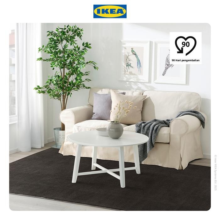 NEW IKEA BUSSFIL Karpet Bulu Tipis Abu Tua 120x180cm