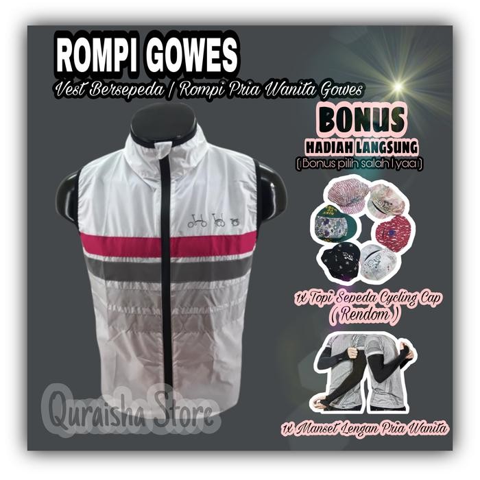 Rompi sepeda ROADBIKE Vest Unisex Jaket Windbreaker Olahraga Bersepeda