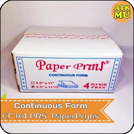 

Khusus Grab! Kertas Continuous Form 9,5" X 11"/2 4 Ply Ncr K4 Prs Paperpryns