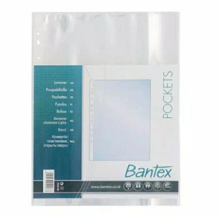 

Promo! Pp Pocket A4 Bantex File Sheet Protector Isi 20 Lembar