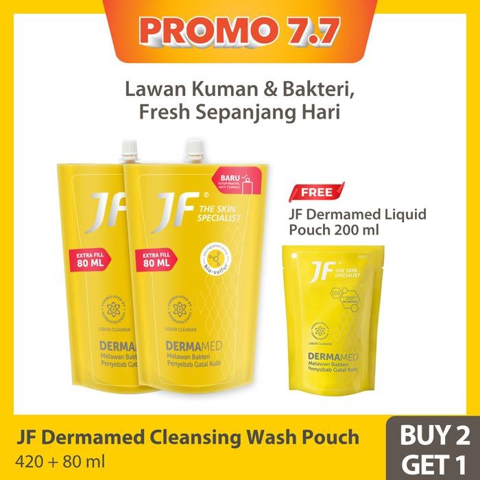 Beli 2 Jf Dermamed 420 + 80 Ml, Gratis 1 Jf Dermamed Pouch 200Ml, Sabun Sulfur Antiseptik