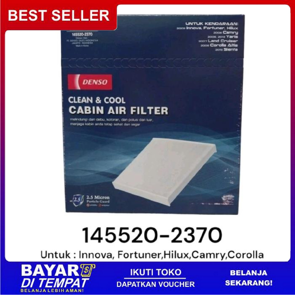 FREE ONGKIR FILTER AC MOBIL FILTER CABIN AC TOYOTA INNOVA FORTUNER LAMA YARIS BAKPAO YARIS LELE