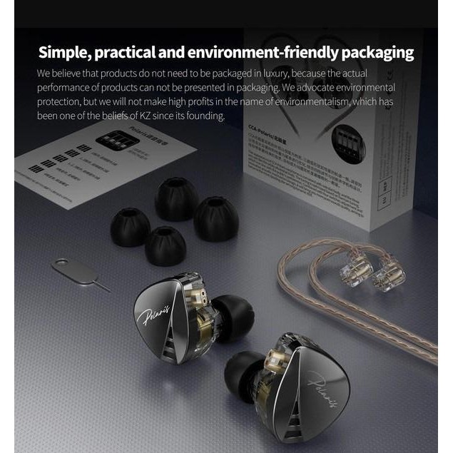 CCA Polaris Dual Cavity Dynamic Driver with Mic Noise Cancelling