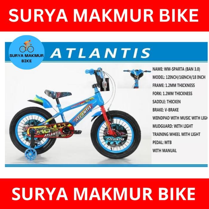 Sepeda Bmx 12"16"18"Atlantis Sparta Yl Ban 3.0