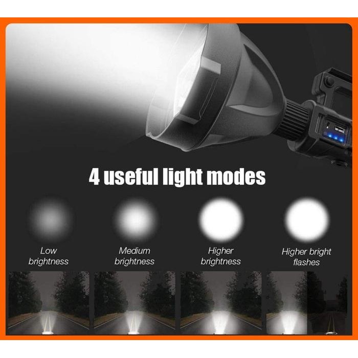 Senter Led Sorot Jarak Jauh Super Terang X2000 W590/W591 Lampu Senter Jumbo Big Lamp Led Multifungsi