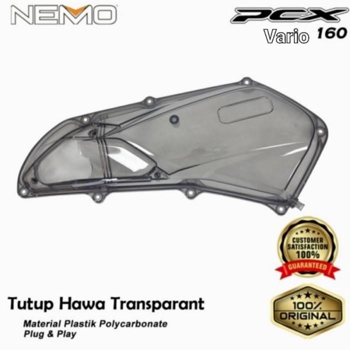 COVER TUTUP FILTER NEW PCX 160 VARIO160 ADV 160 CARBON NEMO DAN SMOKE - SMOKE