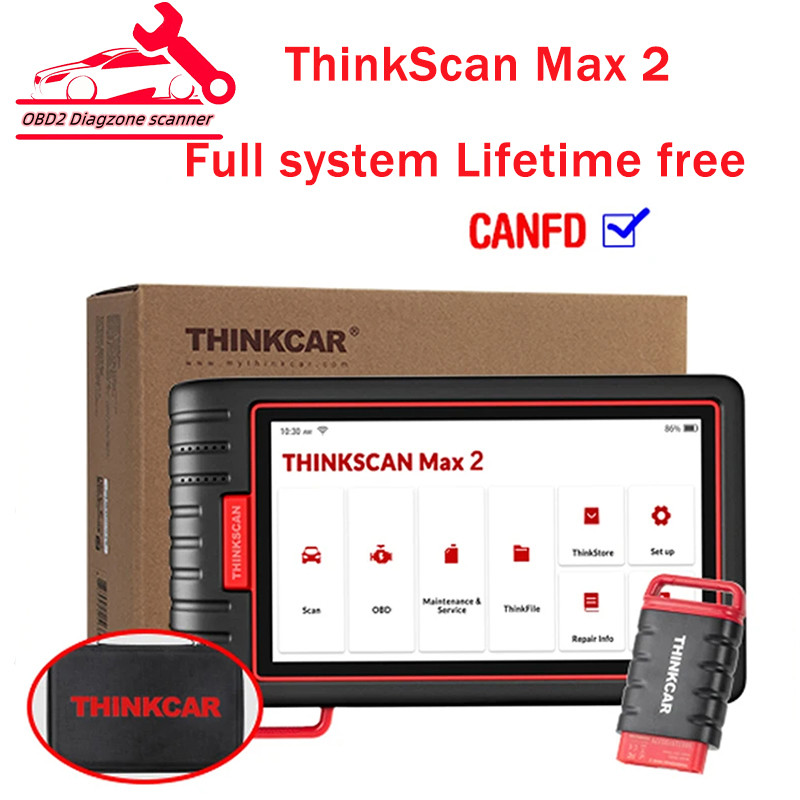 ThinkScan Max 2 Full system Lifetime free OBD2 Scanner Professional OBD2 Diagnostic Tool Car Scanner