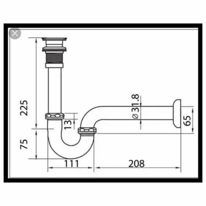 Sifon Afur Pencet Wasser Btw002-306 / Sifon Wastafel