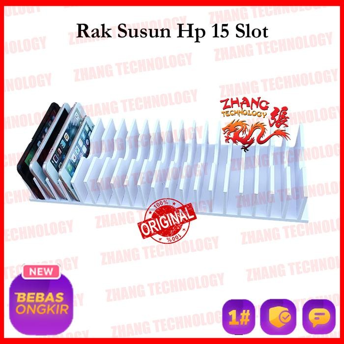 Rak Susun Hp 15 Slot Serbaguna Rak Tempat Hp Rak Kayu Untuk Susunan Hp Handphone