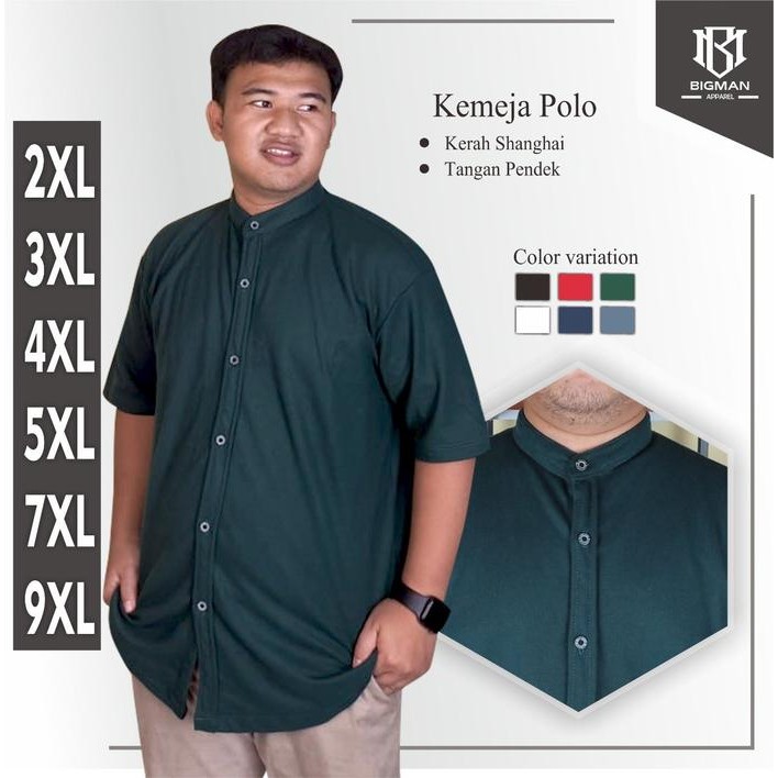 Kemeja Polo Jumbo Pique Kerah Ciangi Shanghai BIG SIZE *