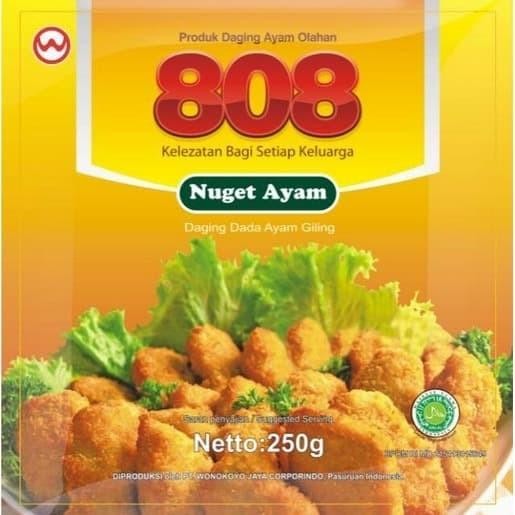 

(Allthebest) 808 Naget Ayam, Chicken Nugget, Kemasan 250gr