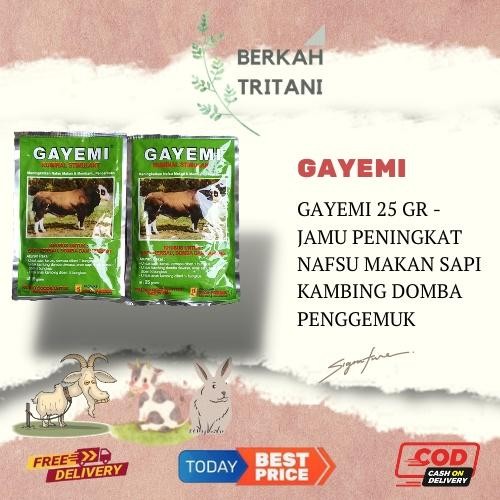 Gayemi Eka Farma obat menambah nafsu makan hewan ternak sapi kambing domba Eka Farma