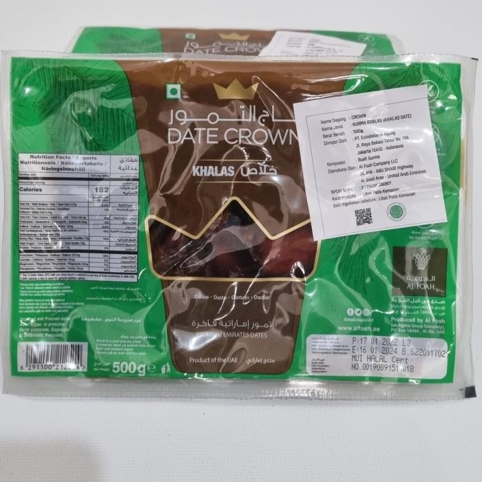 

(Allthebest) Kurma Khalas 500gr Date Crown Thermo Pack 500 gr
