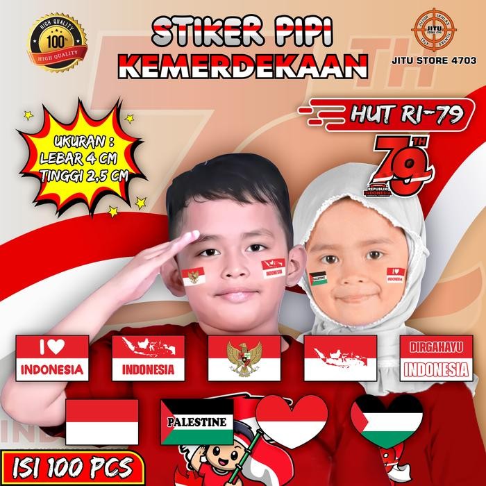

(Allthebest) STIKER PIPI KEMERDEKAAN HUT RI 17 AGUSTUS