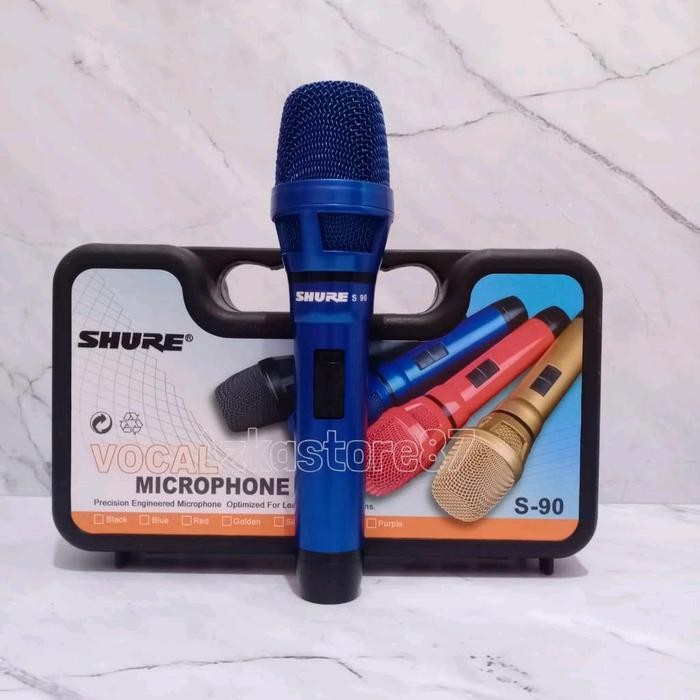 microphon karaoke shure s-90 mic kabel suara bass jernih Microphone