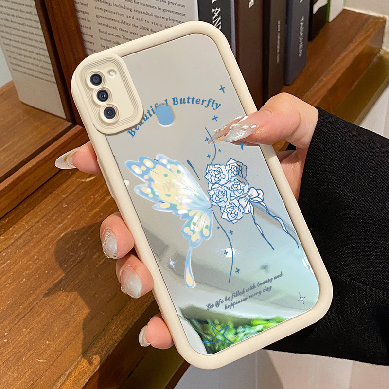 Casing Hp Samsung Galaxy A11 M11 Case Casing Cermin Phantom kupu-kupu cermin Silikon HP Kasing Cesin