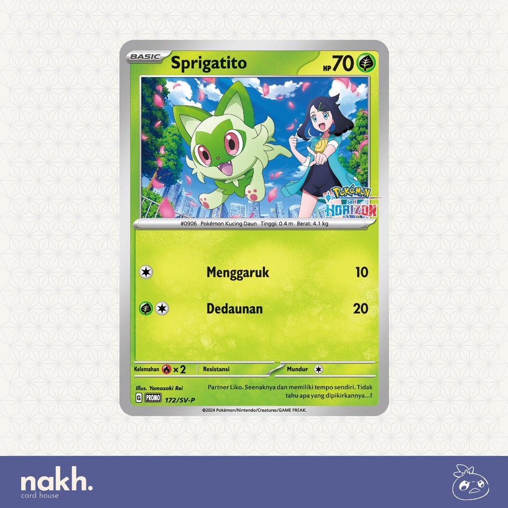 Kartu Pokemon TCG Indonesia Promo Set Kolektor Pokemon Horizon Sprigatito Sealed