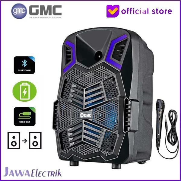 GMC 897K 8 inch Subwoofer Speaker Bluetooth Portable+Mic Kabel Murah