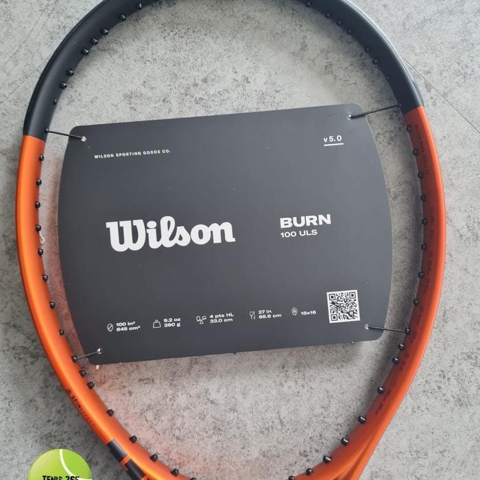 Raket Tenis Wilson Burn 100 ULS V5 (260 Gr / 100" ) Burn Tennis Racket