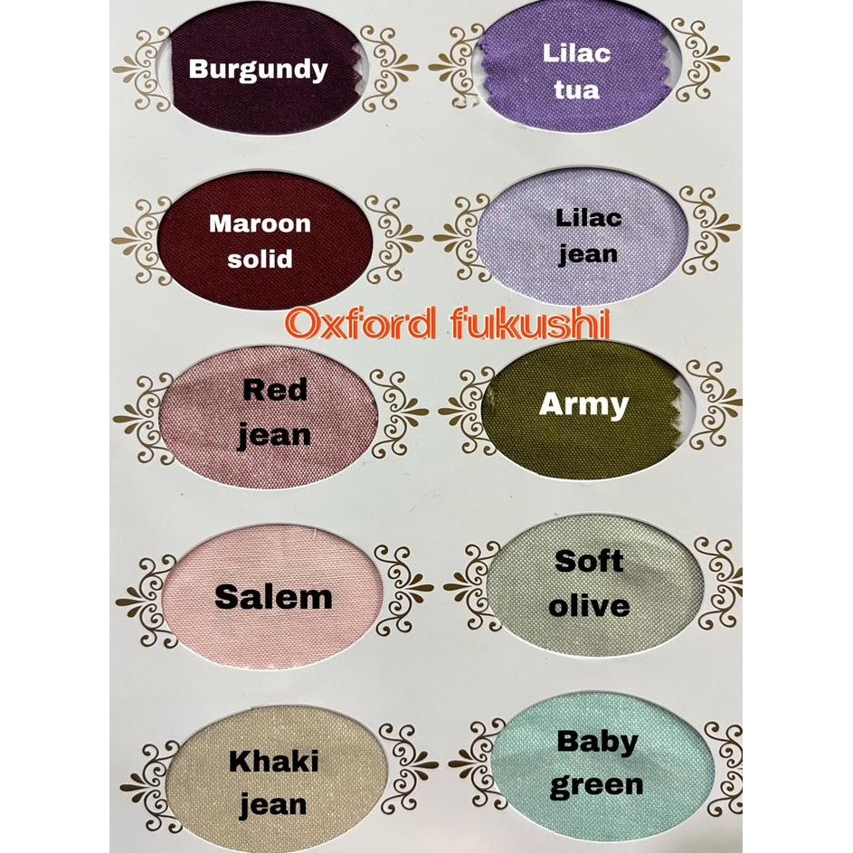 MULTI KAIN OXFORD OXFOR COTTON KATUN LEBAR 1.5 METER PER ROLL 50 YARD KODE 1224