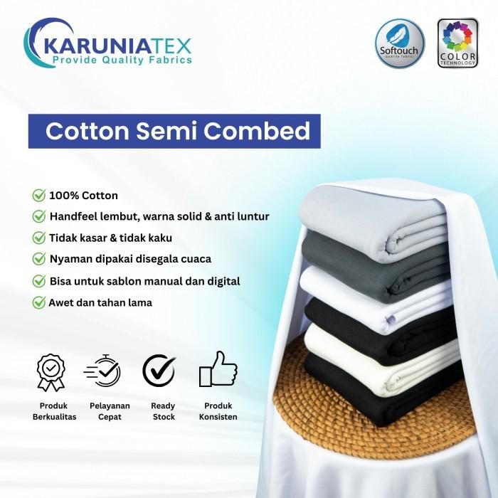 

KAIN KAOS COTTON SEMI COMBED 30S PUTIH KARUNIA TEXTILE KODE 1207