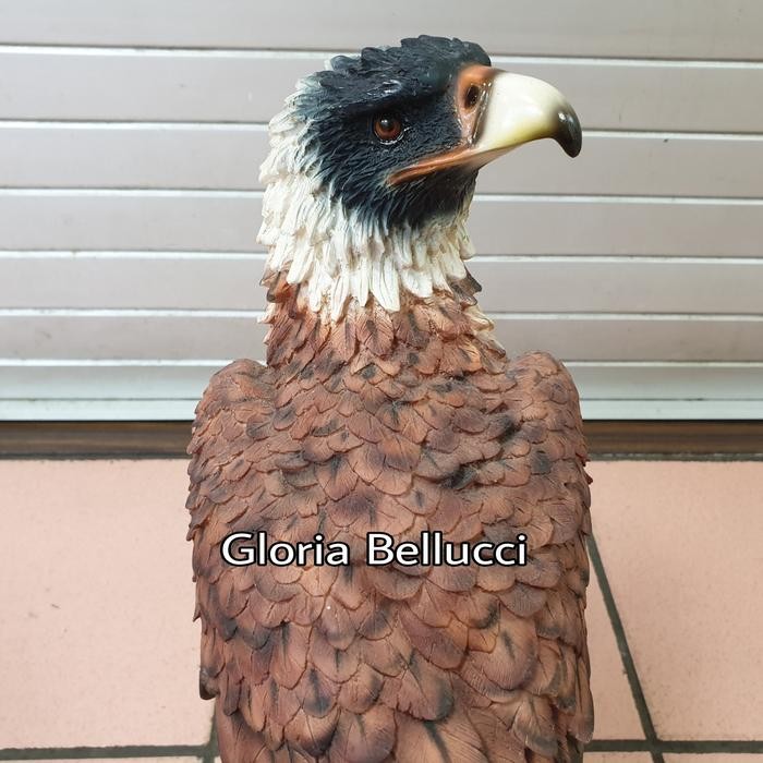 Ready Stok patung pajangan burung elang rajawali hiasan kebun taman kolam dekor