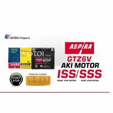 Langsung Kirim  AKI ASPIRA GTZ6V MF AKI VARIO 125/150
