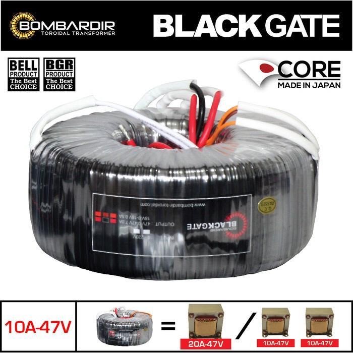 Trafo Toroidal Blackgate 10A-47V Ct -Travo Toroid 10A-Travo Donut Bell