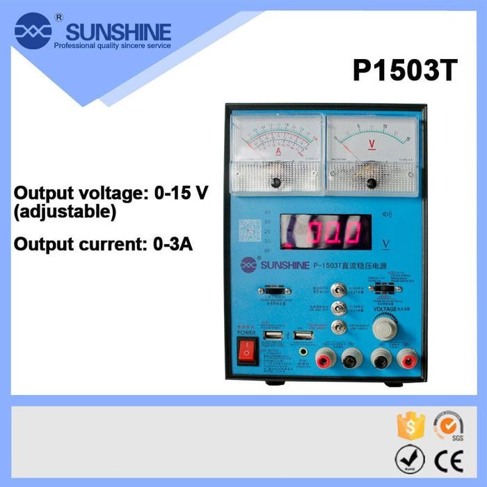 Sunshine 1503T Power Supply 0-15V Adjustable 3 Ampere