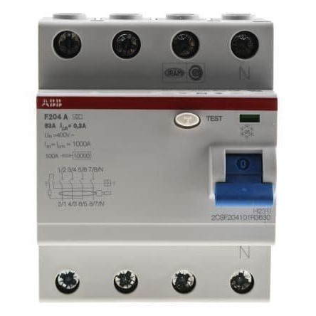 Elcb/Rccb Abb Fh204 63A 4P 300Ma