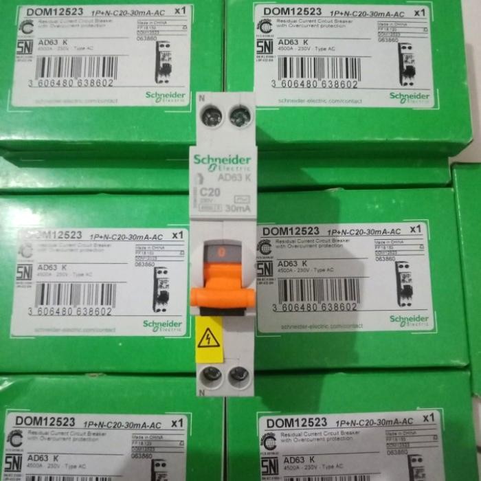 Rcbo Slim 6A,10A,20A Schneider 30Ma