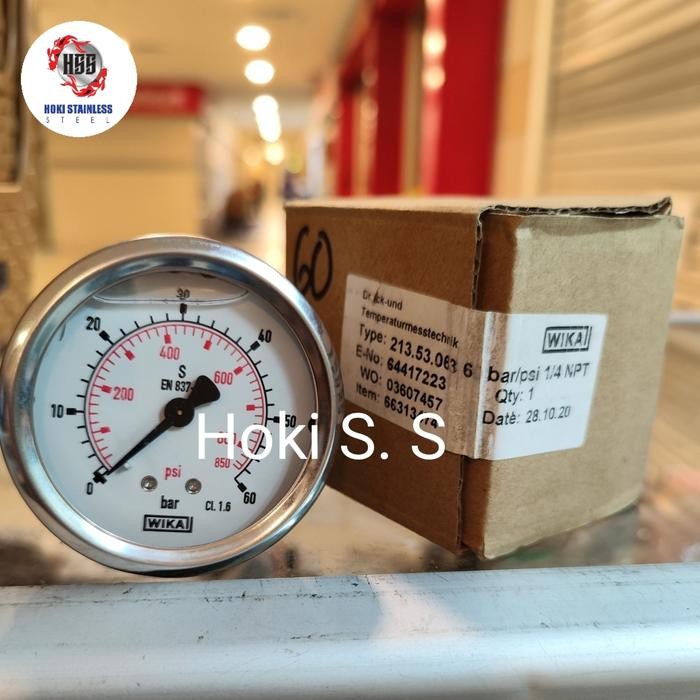 Pressure Gauge Payung Wika 21/2" Inch ( 60 Bar )