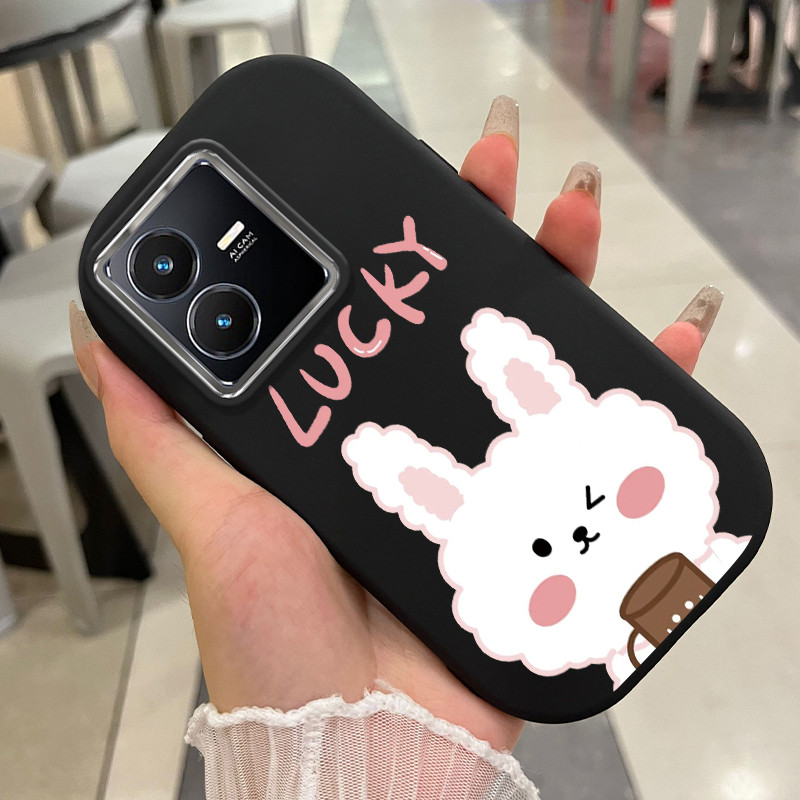 Casing Hp Untuk VIVO Y22 Y22s Case Casing Happy Bear Cesing pelindung Silikon HP Kesing Softcase Kas