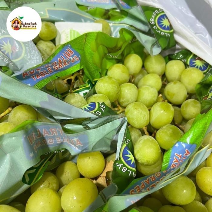 

ASLI Buah Anggur Crimson Hijau Australia Seedless per pack [850 gram] READY STOCK