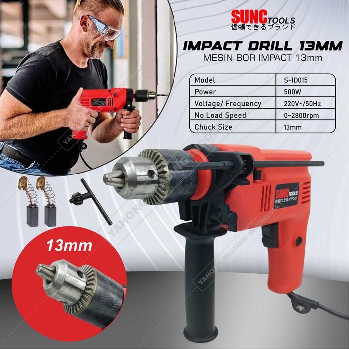 Boosch Ryu - Mesin Bor Impact Drill Listrik 13Mm Bolak Balik Sunc Tools