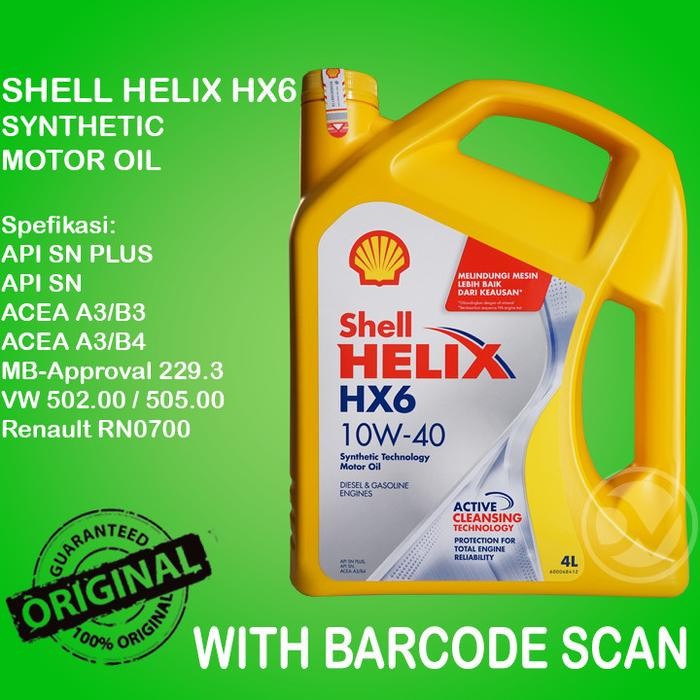 Shell Helix HX6 10W-40 4 LITER ORIGINAL