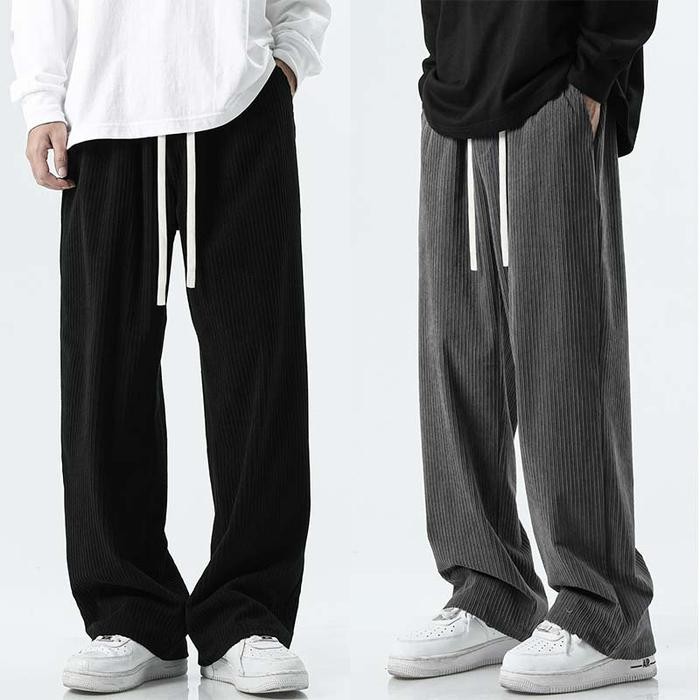 Celana Corduroy Pria Jumbo Corduroy Pants Celana Gombrong Pria Korduroy Celana Panjang Corduroy Pria