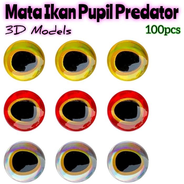 

Stiker 3D Mata Ikan Model Pupil Predator Paper